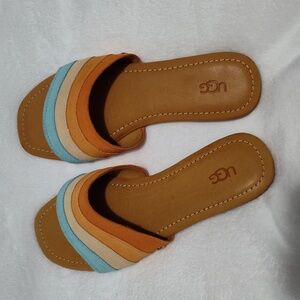 Ugg Teague Flat Suede Sandal Women’s  Size: 8.5 NWT